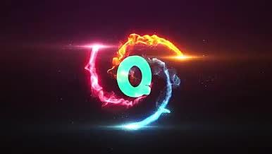 炫酷粒子logo片头展示AE模板视频的预览图